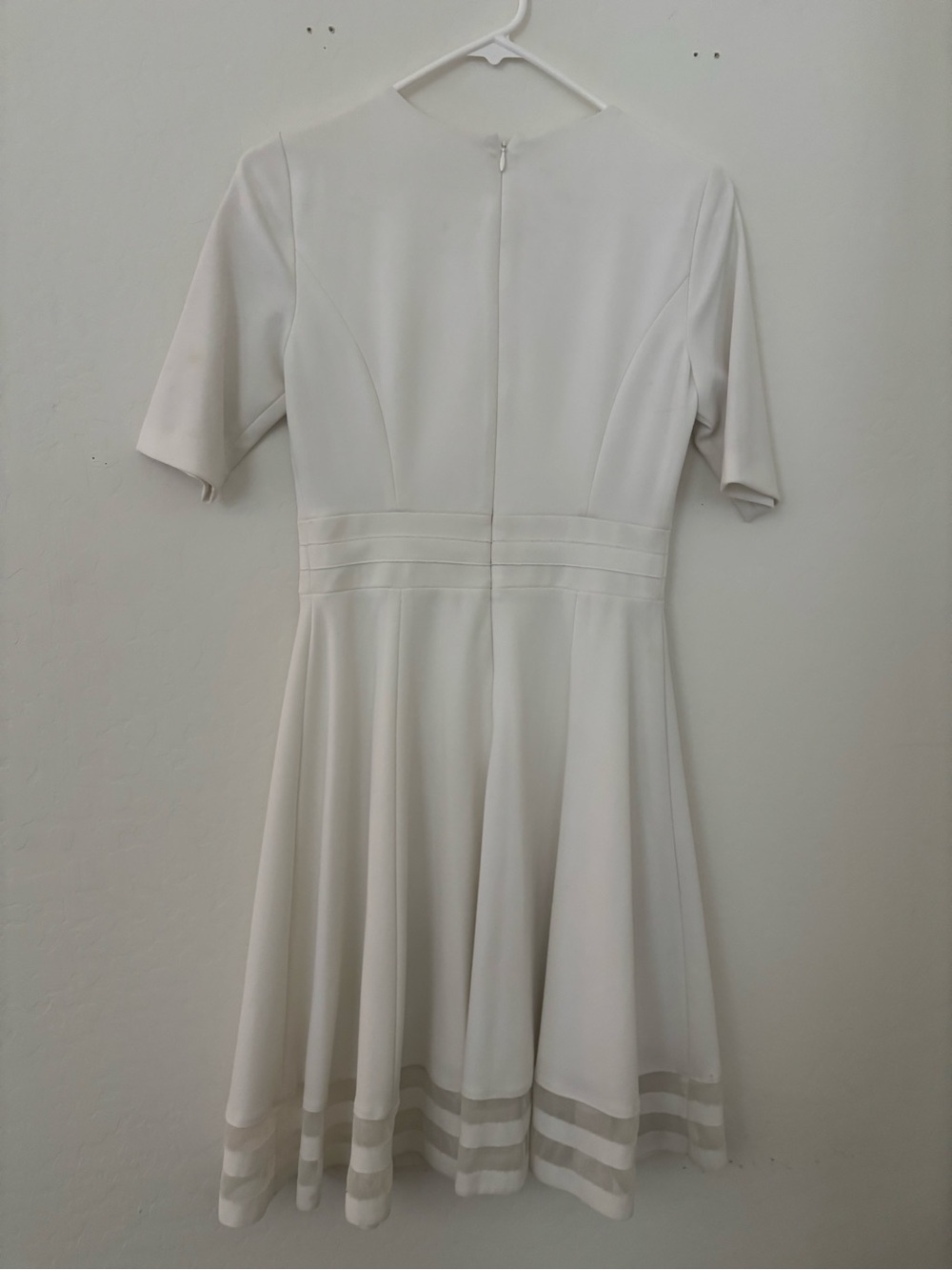 Calvin Klein White Fit & Flare Dress Size 2 - Picture 2 of 7
